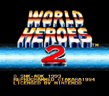 World Heroes 2 (USA) (Beta) screen shot title